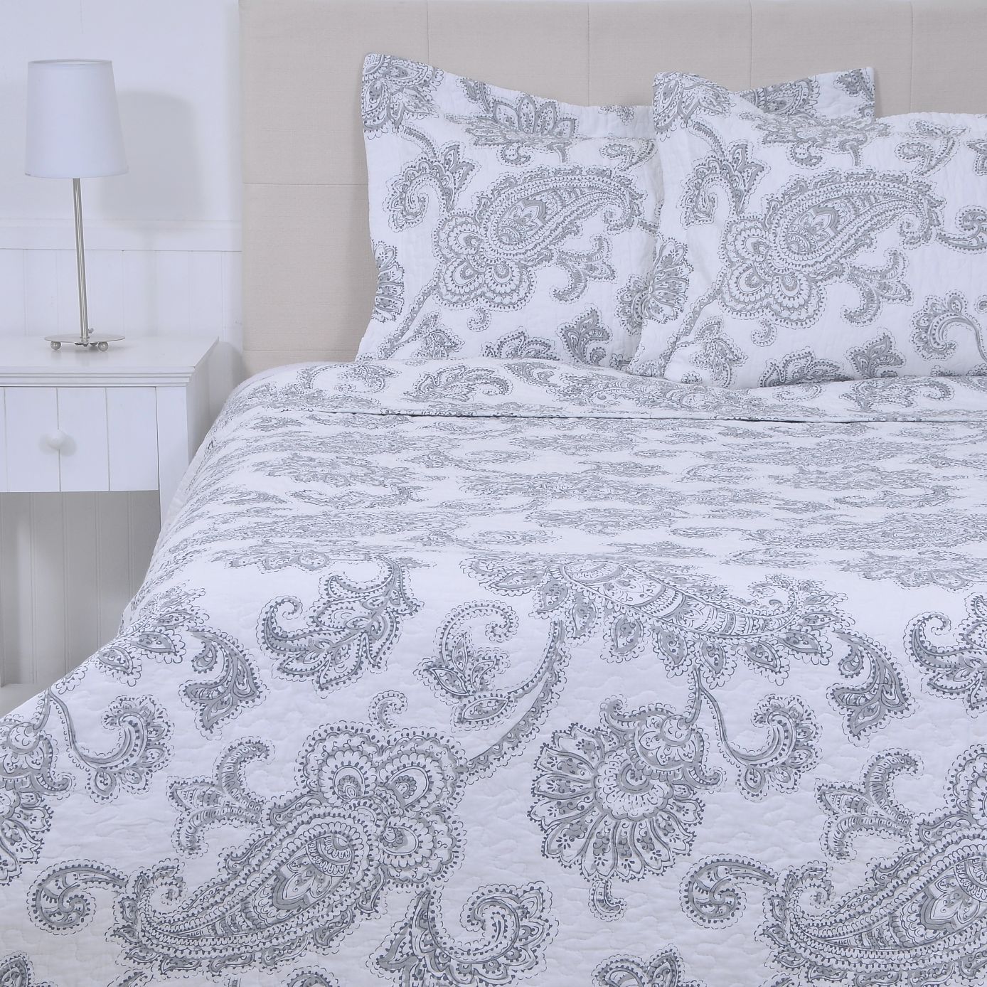 Cubrecama Quilt Estampado Flores 2 Plazas