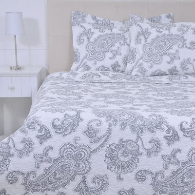 Cubrecama Quilt Estampado Flores 2 Plazas