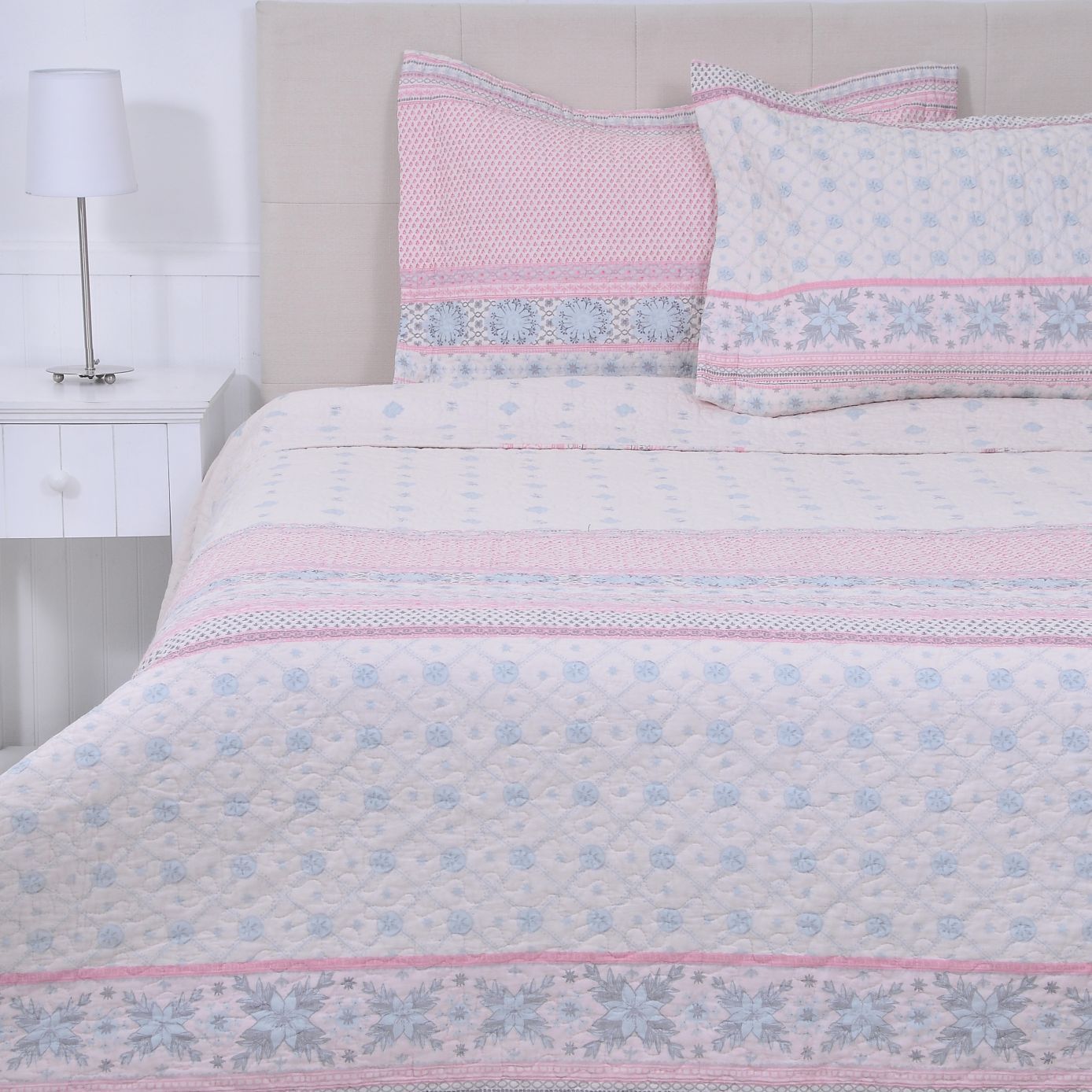Cubrecama Quilt Estampado Boho King