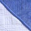 Cubrecama Quilt Velvet Cuadros King Azul