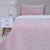 Cubrecama Quilt Velvet Rayas 1.5 Plazas Rosa