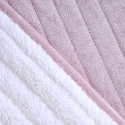 Cubrecama Quilt Velvet Rayas 2 Plazas Rosa