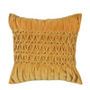 Cojín Importado Velvet Drapeado Amarillo